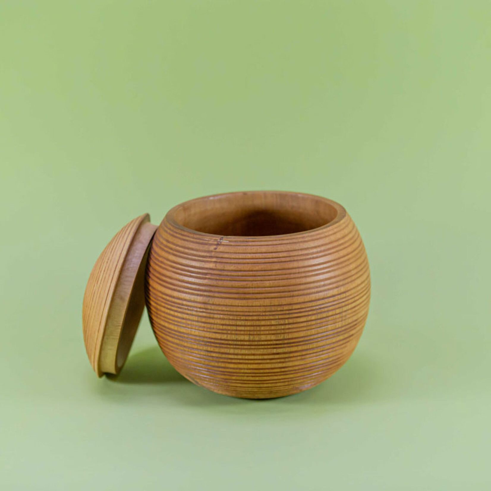 ECO-URN Öko-Urne, runde Kugel, Mangoholz, 15x15cm