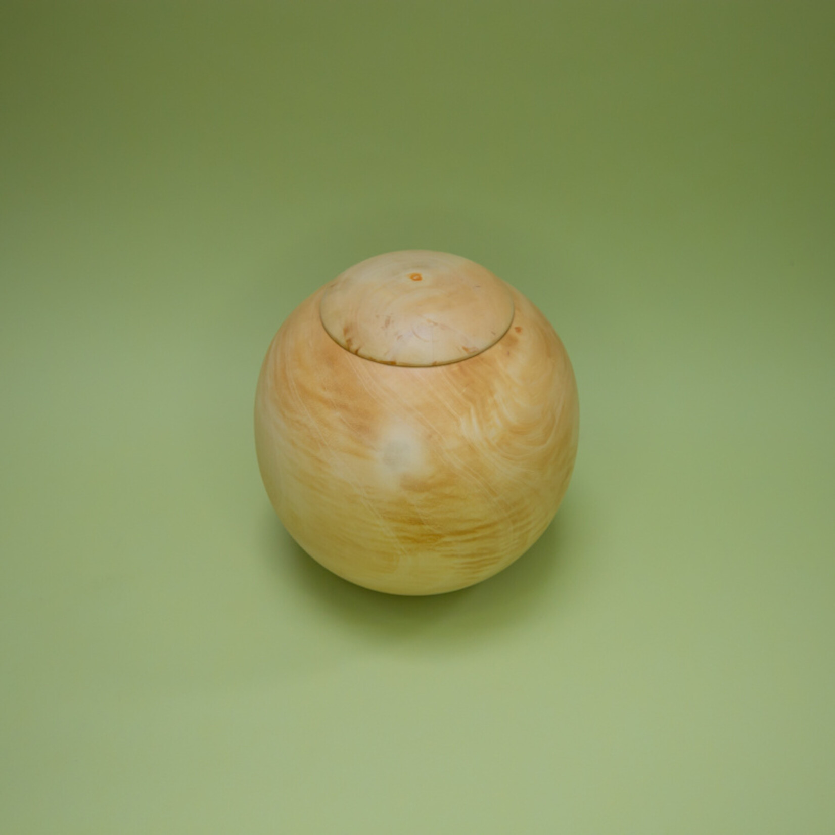 ECO-URN Öko-Urne, runde Kugel, Mangoholz, 23x23cm