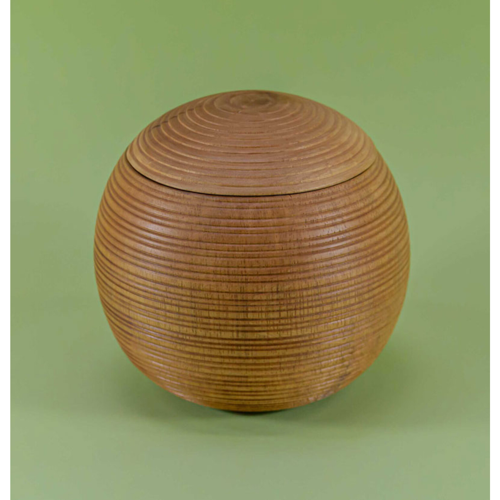 ECO-URN Öko-Urne, runde Kugel, Mangoholz, 23x23cm