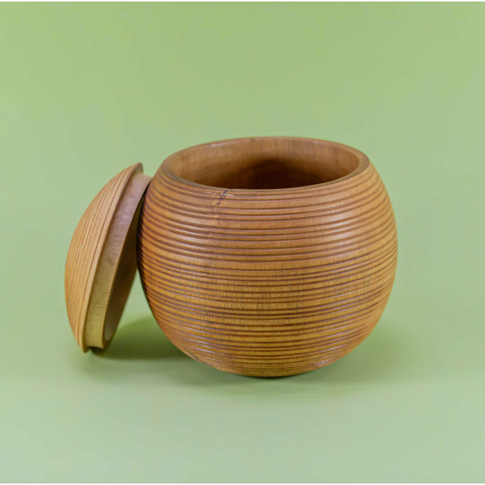 ECO-URN Eco urn ronde bol, Mangohout, 23x23cm
