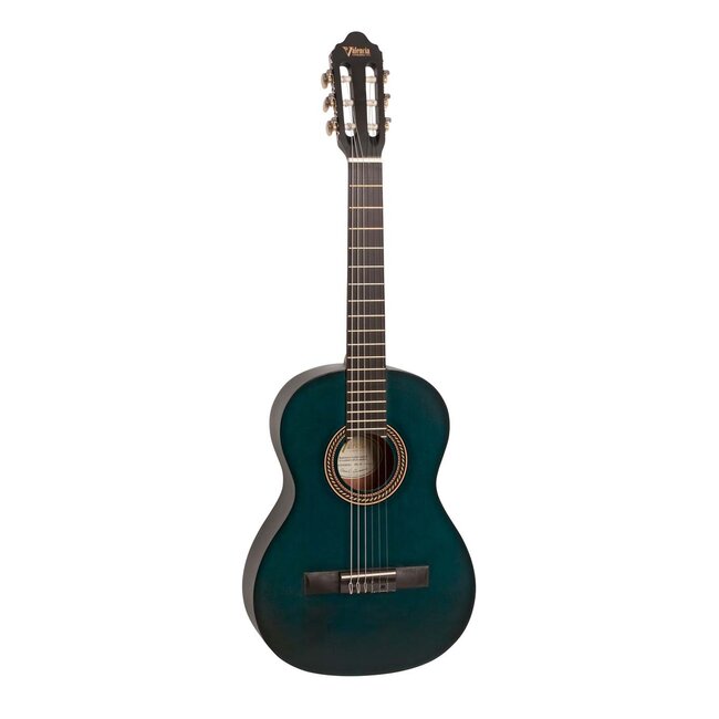 AKT Valencia 200 Series 3/4 Size Classical Guitar - Trans Blue