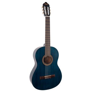 AKT Valencia 200 Series 4/4 Size Classical Guitar - Trans Blue