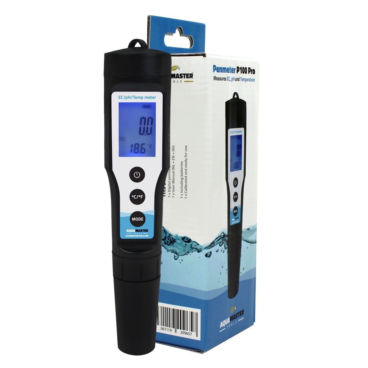 Aquamaster P100 Pro PH/EC/Temp pen combimeter