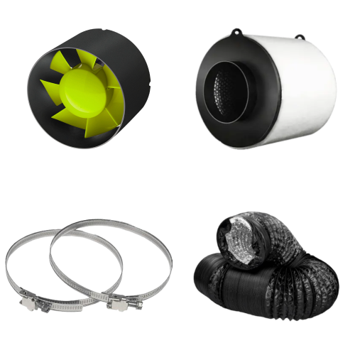 GHP Buisventilator met Filter 100mm (107m³/uur)