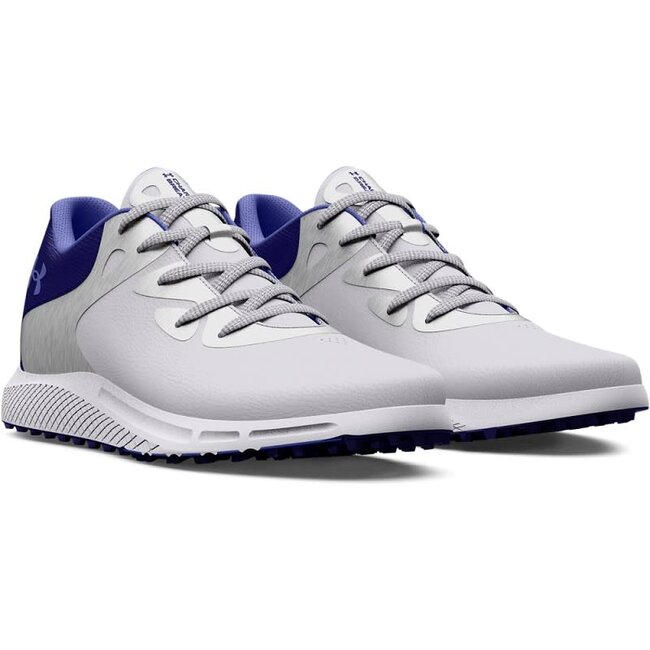 Under Armour Charged Breathe 2 Spikeless Dames Golfschoenen - Wit / Silver / Blauw