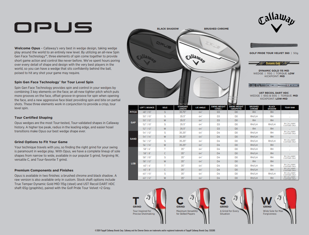 Callaway Opus Black Wedge