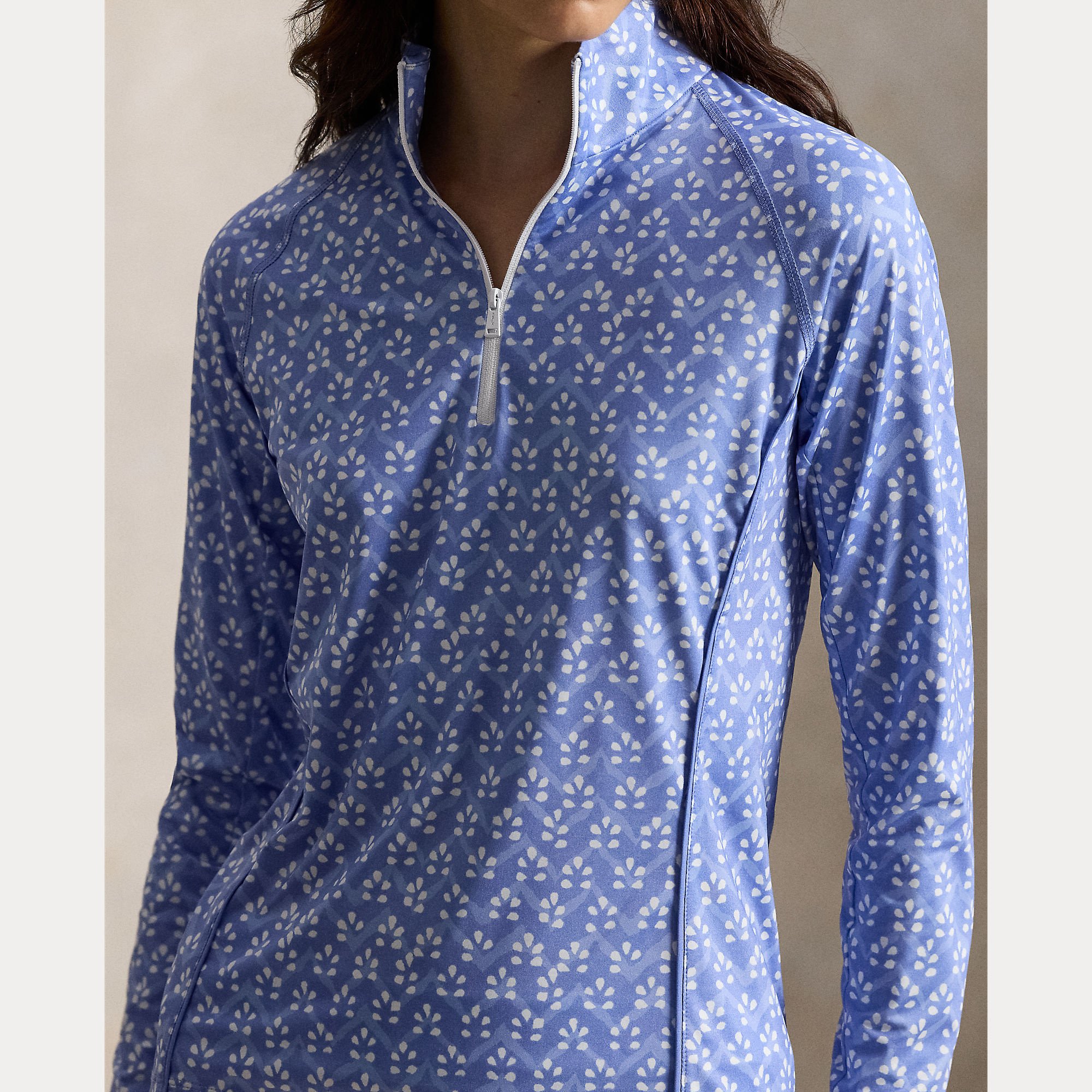 26SS Polo Ralph Lauren RLX - PRINTED STRETCH-JERSEY QUARTER-ZIP