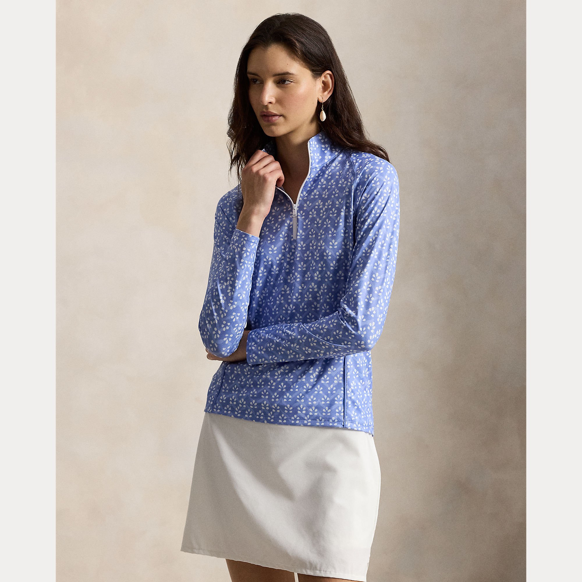 26SS Polo Ralph Lauren RLX - PRINTED STRETCH-JERSEY QUARTER-ZIP