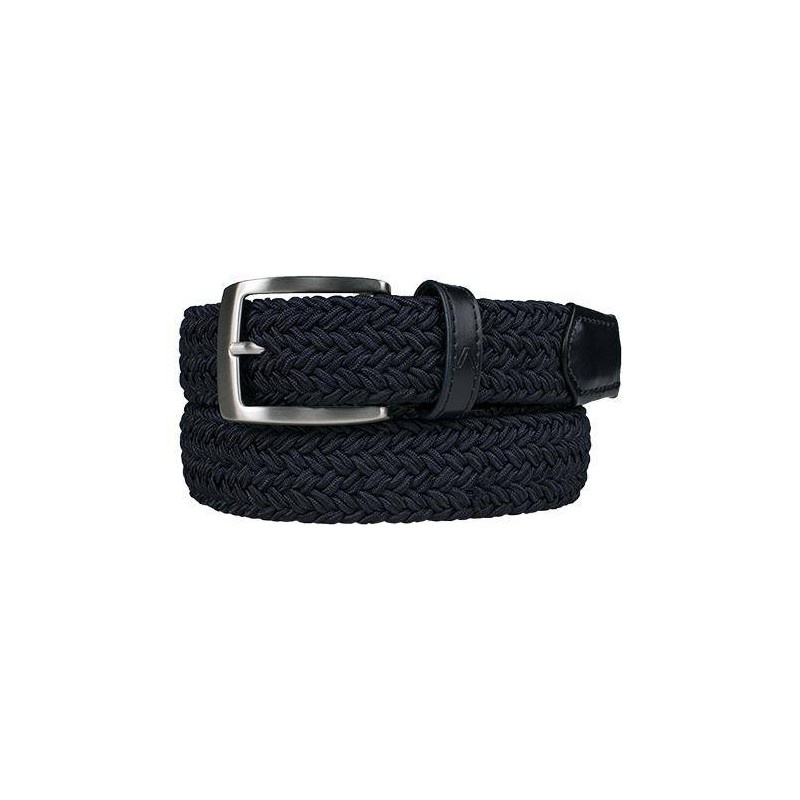 Alberto Braided Belt - Navy