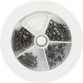 Sieraden toebehoren assortiment, donker metaal