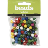 Houten Kralen Mix - Basis Kleuren