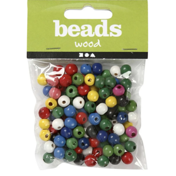 Creativ Company | Houten Kralen Mix - Basis Kleuren