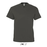 Men T-shirt V-hals - Dark Grey (solid)