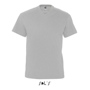 Men T-shirt V-hals - Grey Melange