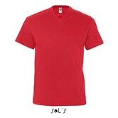Men T-shirt V-hals - Red
