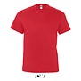 Men T-shirt V-hals - Red