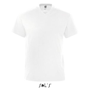 Men T-shirt V-hals - White
