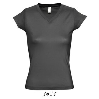 SOL | Women T-shirt V-hals - Dark Grey  (solid)