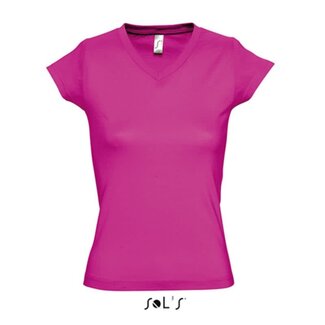 SOL | Women T-shirt V-hals - Fuchsia