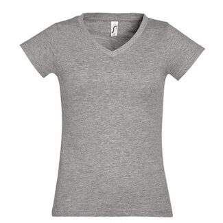 SOL | Women T-shirt V-hals - Grey Melange