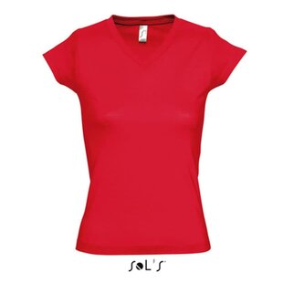 Women T-shirt V-hals - Red