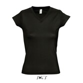 Women T-shirt V-hals - Deep Black