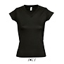 Women T-shirt V-hals - Deep Black