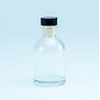 Luxe fles Transparant - Zwart Dop / 250ml LARGE