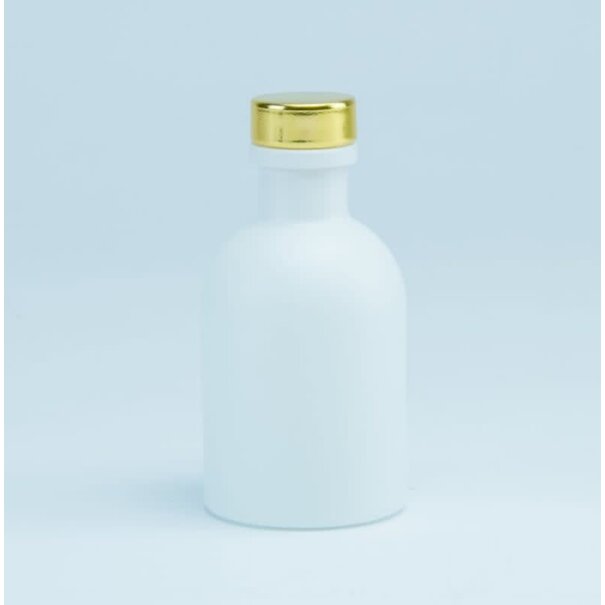 Luxe fles Wit - Gouden Dop / 250ml LARGE