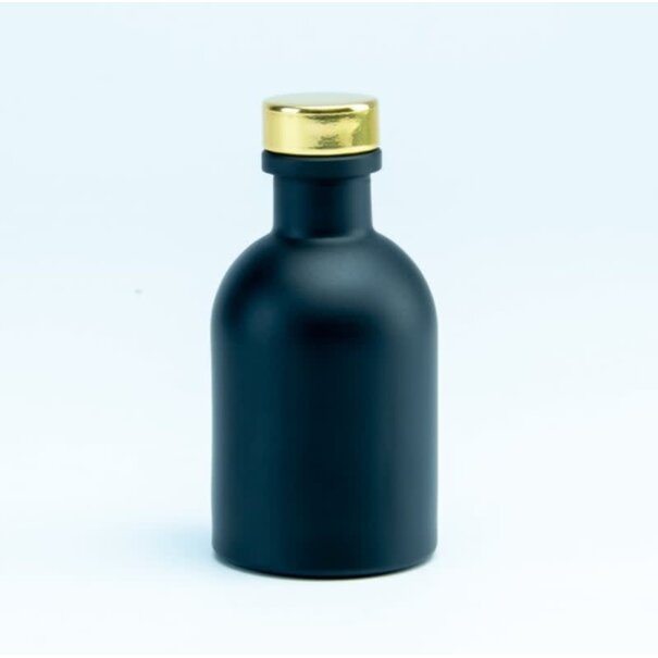 Luxe fles Zwart - Gouden Dop / 250ml LARGE
