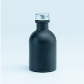 Luxe fles Zwart - Zilveren Dop / 250ml LARGE