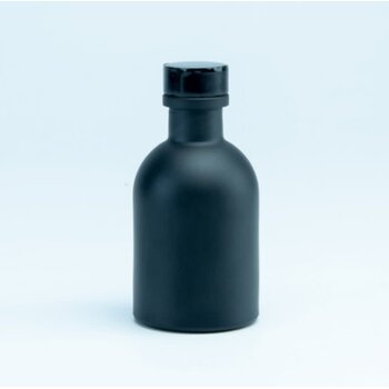 Luxe fles Zwart - Zwarte Dop / 250ml LARGE