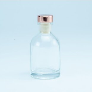 Luxe flesje Transparant - Rosé Dop 50ml