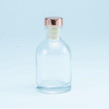 Luxe flesje Transparant - Rosé Dop 50ml