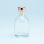 Luxe flesje Transparant - Rosé Dop 50ml