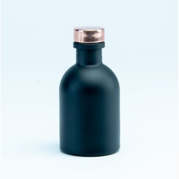 Luxe flesje Zwart - Rosé Dop 50ml
