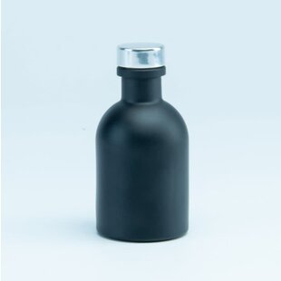 Luxe flesje Zwart - Zilveren Dop 50ml