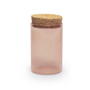 Glazen MAGNOLIA mini potje met deksel kurk