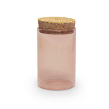 Glazen MAGNOLIA mini potje met deksel kurk