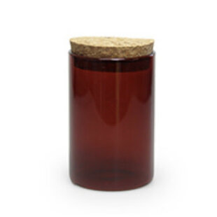 Glazen TERRA mini potje met deksel kurk