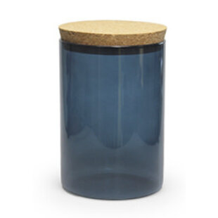 Bokaal SILVER BLUE 700ml met deksel kurk