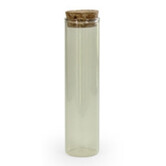 Glazen COTTON tube met deksel kurk