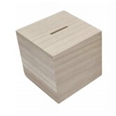 Spaarpot vierkant met vaste bodem