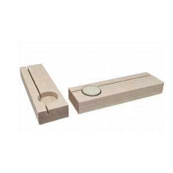 Kaarthouder A4 Formaat beukenhout met waxinelichthouder