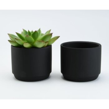 Bloempotje Keramiek Zwart