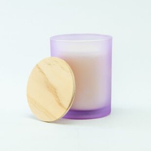 Geurkaars LARGE met houten deksel - Frosted LILAC