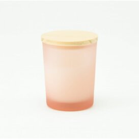 Geurkaarsje met houten deksel - Frosted BLUSH