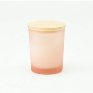 Geurkaarsje met houten deksel - Frosted BLUSH