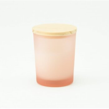 Geurkaarsje met houten deksel - Frosted BLUSH