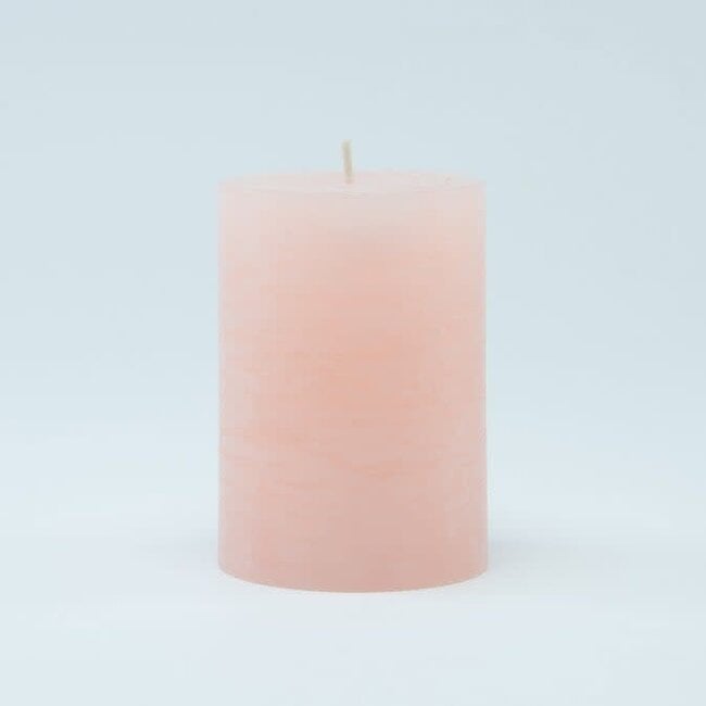 Rustiek Pillar Kaarsje Blush Middel